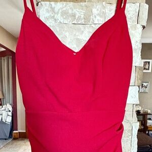 Red semi formal teen dress